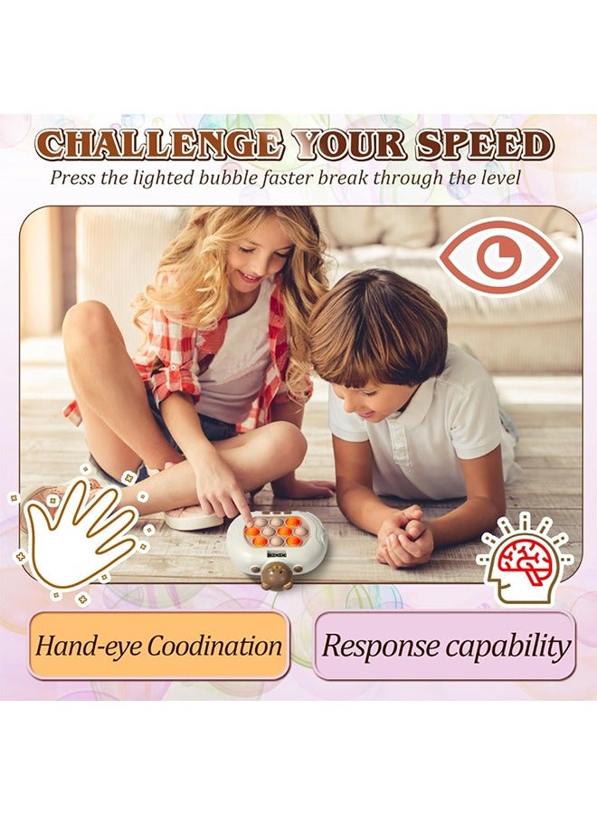 Electronic Fast Push Pull Light Up Pop Up Game Fidget Toy for Adults and Kids, Kids Fast Push Game Fidget Toy, Educational Game Machine Push Pull Bubble Fidget Sensory Toy Birthday Gift for 3-12 Years Old Boys Girls - Image 4