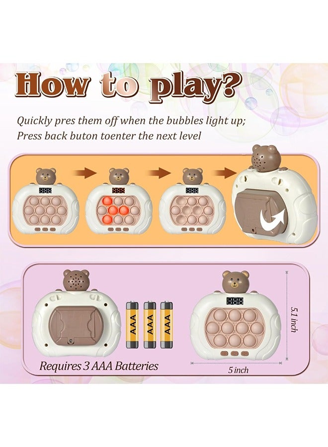 Electronic Fast Push Pull Light Up Pop Up Game Fidget Toy for Adults and Kids, Kids Fast Push Game Fidget Toy, Educational Game Machine Push Pull Bubble Fidget Sensory Toy Birthday Gift for 3-12 Years Old Boys Girls - Image 5