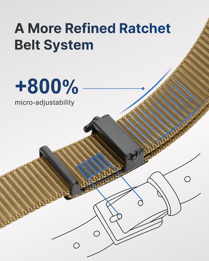 FAIRWIN Ratchet Belts for Men - Nylon Web Belt for Golf Tactical Work Casual, Adjustable Webbing with Ratcheting Buckle - Image 4