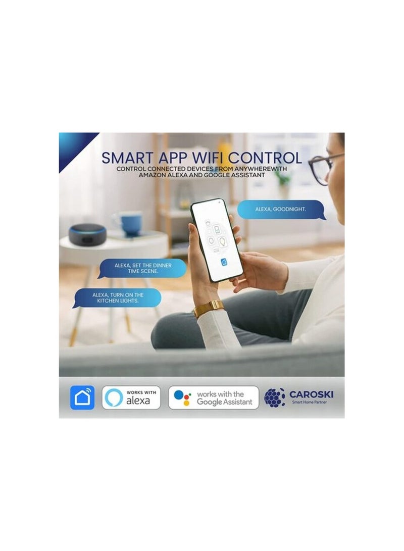 كاروسكي مشترك كهرباء ذكي واي فاي تمديد 6FT وصلات طاقة سلك حماية الجهد الزائد مقبس 4-Way 4 منافذ USB - Image 5