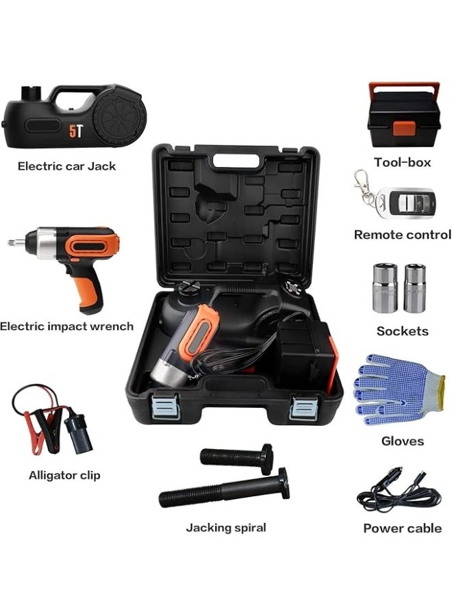 5-Ton Hydraulic Car Jack – Family Car Lifting Tool with Tire Wrench for Quick & Safe Emergency Tire Changes - Image 2