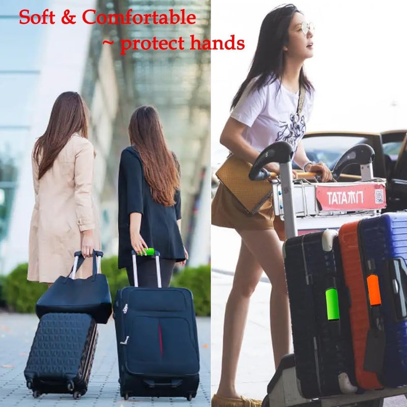 Hibate 5pcs Neoprene Luggage Handle Wrap for Suitcase Identifier Luggage Makers Covers Wraps Travel Accessories - Fluorescent Green - Image 3