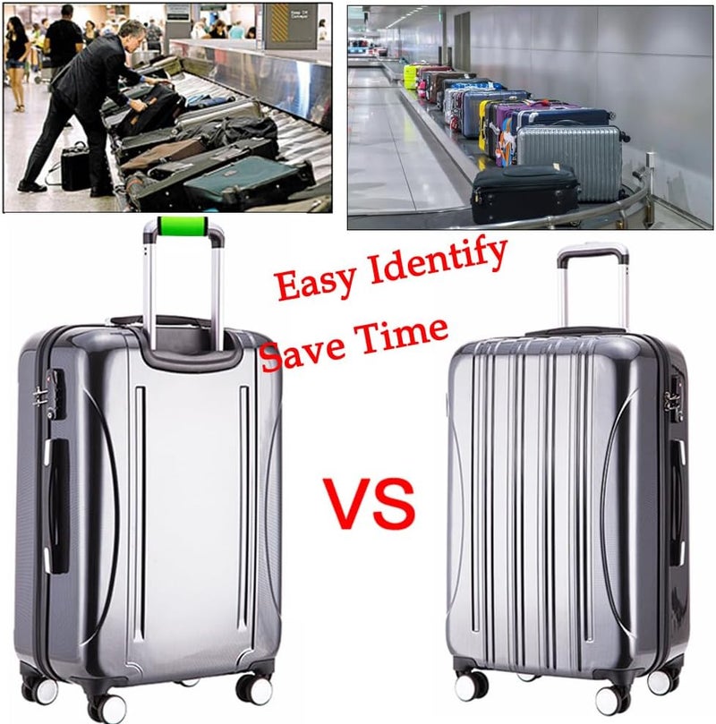 Hibate 5pcs Neoprene Luggage Handle Wrap for Suitcase Identifier Luggage Makers Covers Wraps Travel Accessories - Fluorescent Green - Image 2