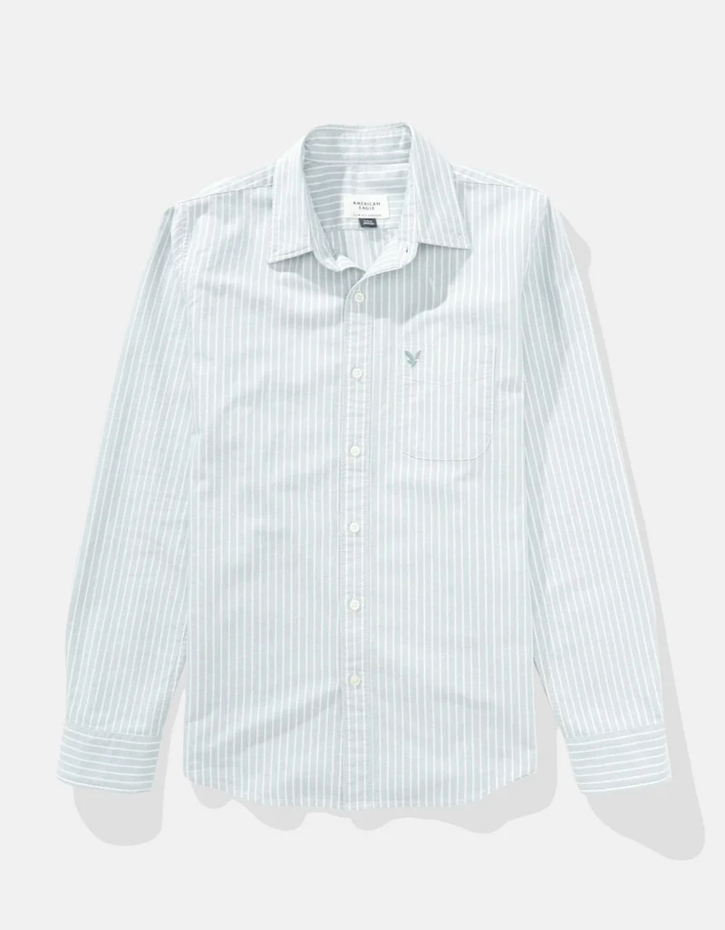 American Eagle  AE Slim Fit Everyday Oxford Button-Up Shirt for Men | Best Price UAE
