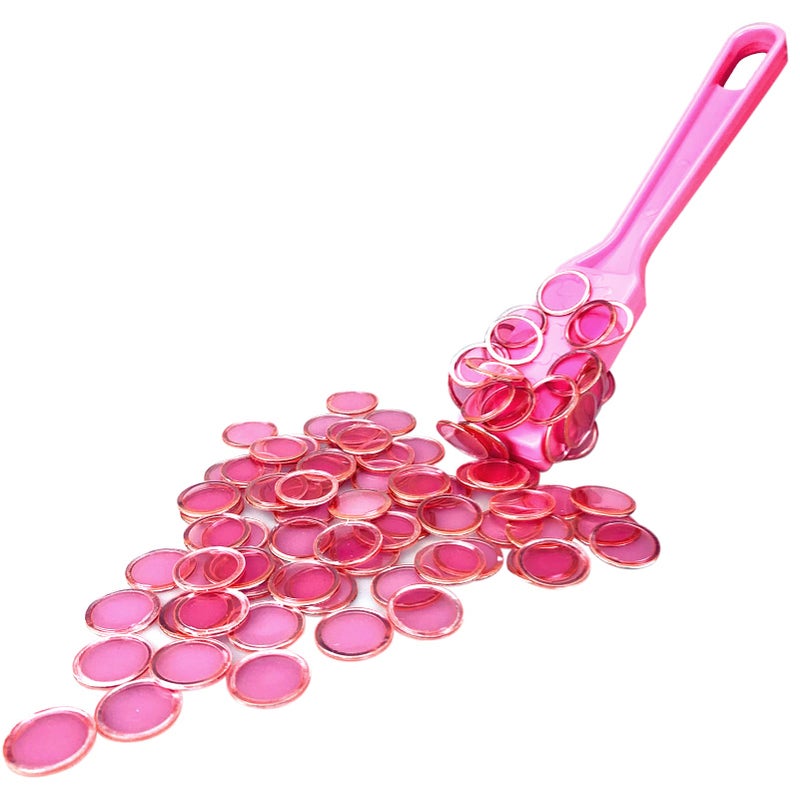 Dacefloy Magnetic Wands and Bingo Chips Set Magnet Wand wtih 100pcs Metal Ringed Discs for Elderly School Science STEM Kit Math Learning Chess AccessoriesPink - Image 3