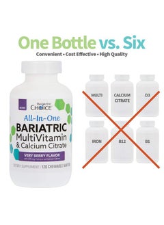 Bariatric Choice Allinone Bariatric Multivitamin With 375 Mg Calcium Citrate Very Berry (120Ct)  - Image 4