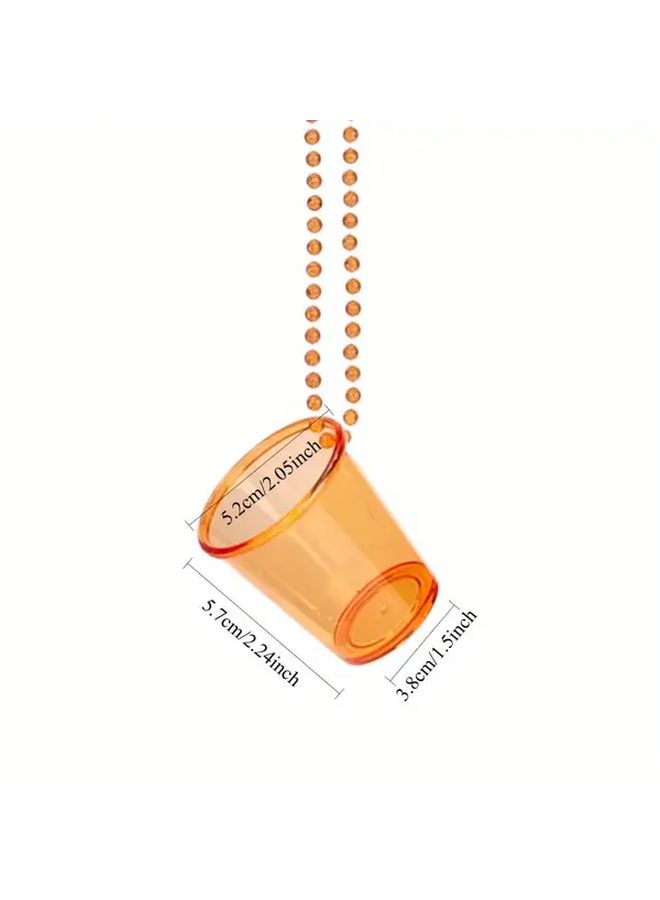Fun Beaded Shot Glass Necklace Random Color Drinking Game Party Accessory - Image 2