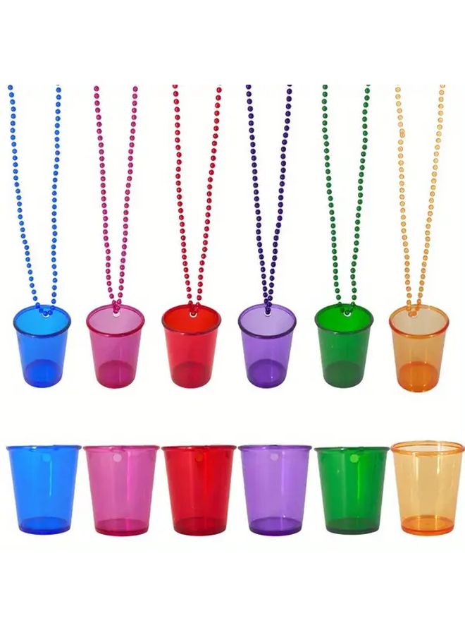 Fun Beaded Shot Glass Necklace Random Color Drinking Game Party Accessory - Image 5