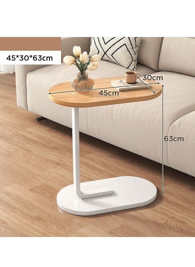 XiuWoo - Couch Table, C Shaped End Table, Sofa Side Table Slide Under for Living Room Bedside Bathroom Rustic Office Laptop Snack Coffee Table, Metal Frame, Easy Assembly 45*30*63CM - Image 1