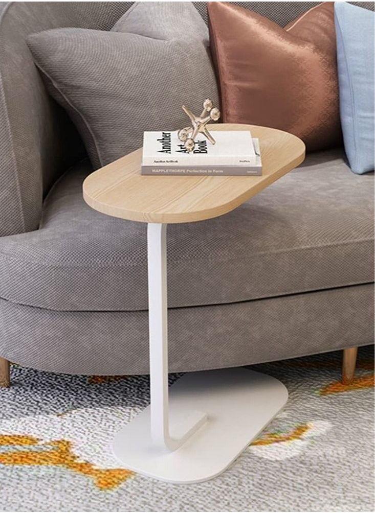 XiuWoo - Couch Table, C Shaped End Table, Sofa Side Table Slide Under for Living Room Bedside Bathroom Rustic Office Laptop Snack Coffee Table, Metal Frame, Easy Assembly 45*30*63CM - Image 1
