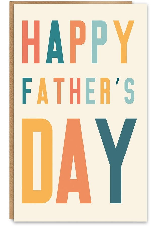 ATTLVV Fathers Day Card for Dad, Fathers Day Gift for Dad, with Kraft Envelope and Gold Seal Sticker - Image 1