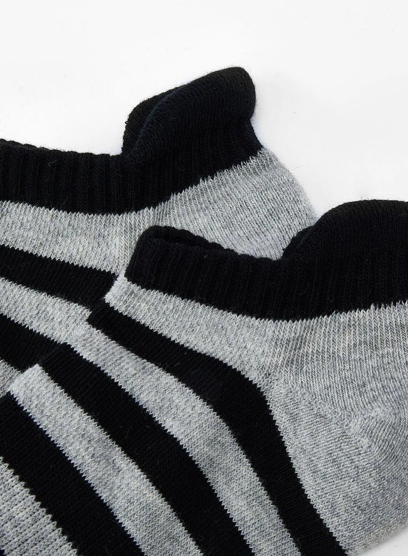 Giordano  Essentials Unisex 2-Pack Patterned Ped Socks  | Best Price UAE