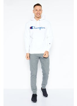 Champion هودي خارجي بأكمام طويلة للرياضة للرجال، أبيض  - Image 4