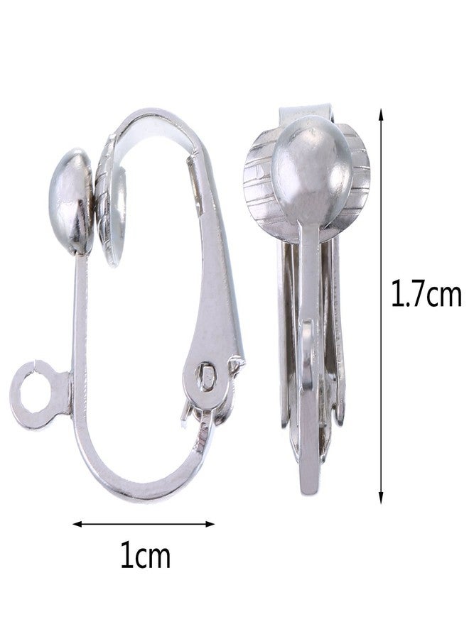 Bememo 36 Pack Clip-on Earring Converter with Easy Open Loop for DIY Earring and Turn any Studs or Pierced into Clip on (Gold and Silver), 1.7 cm L x 1 cm W, Silver Brass - Image 2