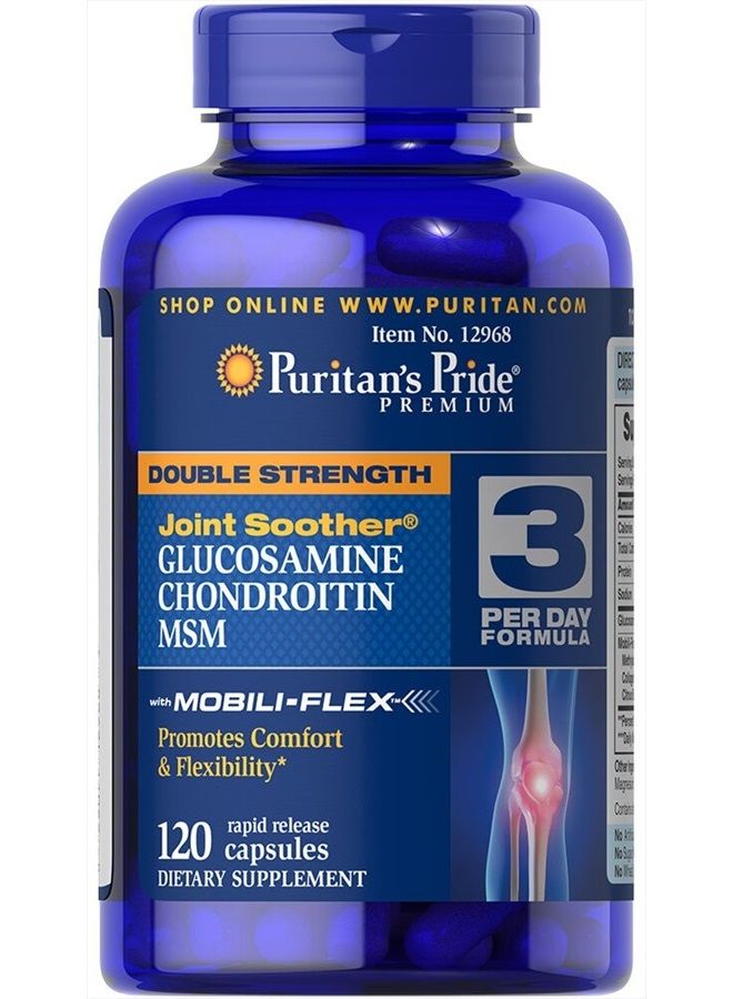 Puritan's Pride Glucosamine, Chondroitin & MSM-3 Per Day Formula  - Image 1