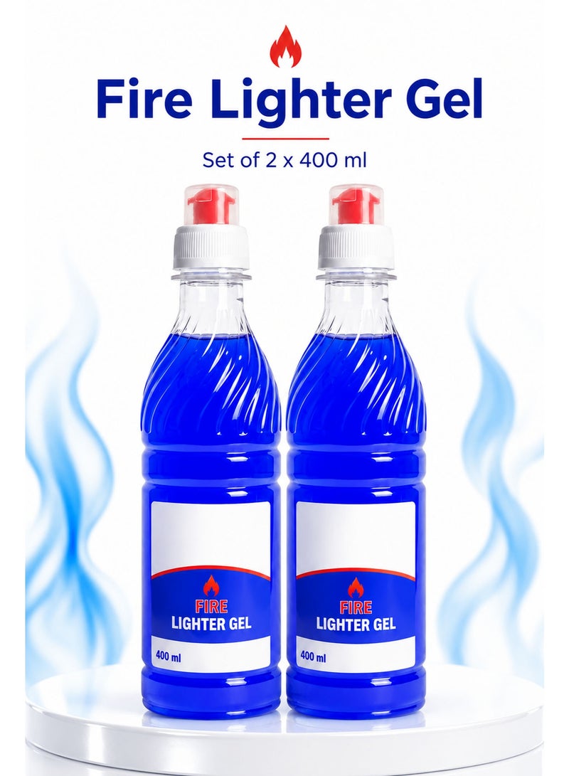 Barbecue Lighter Gel 400ml, Pack of 2, Odourless & Smokeless Fire Starter Gel for BBQ, Charcoal, Grills, Firewood, Campfires & Outdoor Cooking - Image 5
