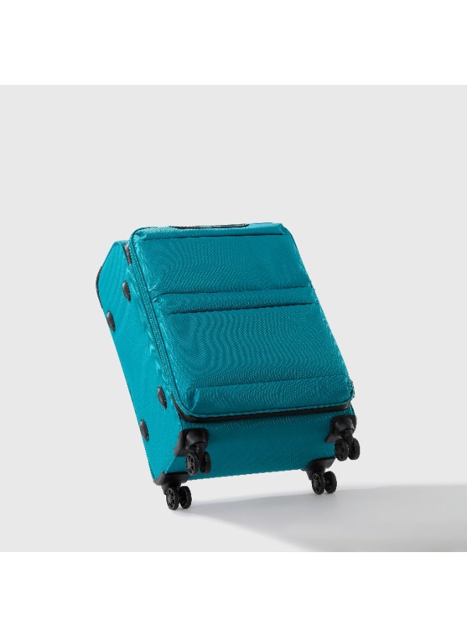 LIGHTGO 6947 middle size Suitcase check in Suitcase soft spinner luggage 24inch with TSA lock waterproof zipper travel case Turquoise color ultra-light case with half expandable - Image 4