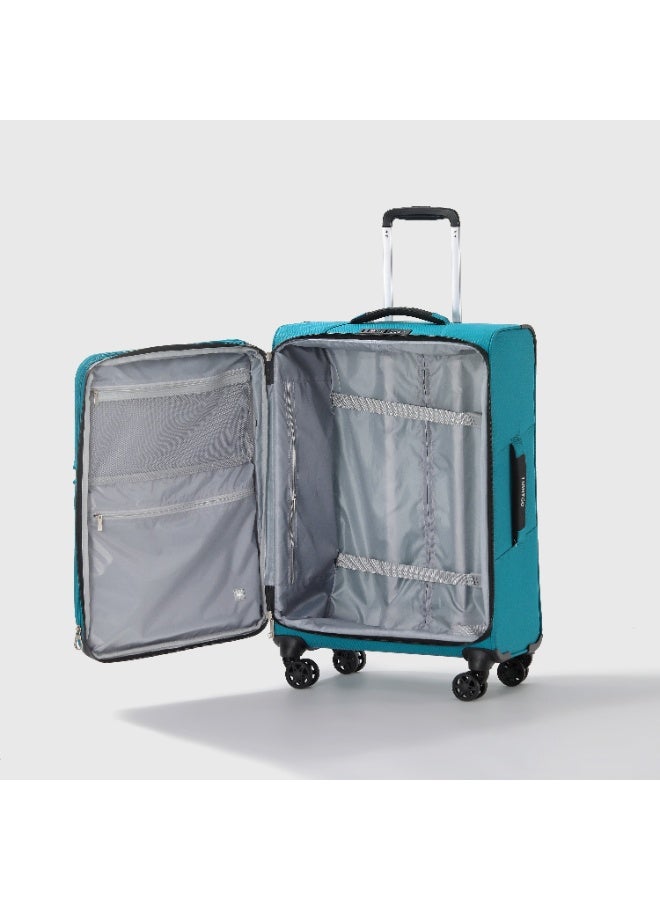LIGHTGO 6947 middle size Suitcase check in Suitcase soft spinner luggage 24inch with TSA lock waterproof zipper travel case Turquoise color ultra-light case with half expandable - Image 3