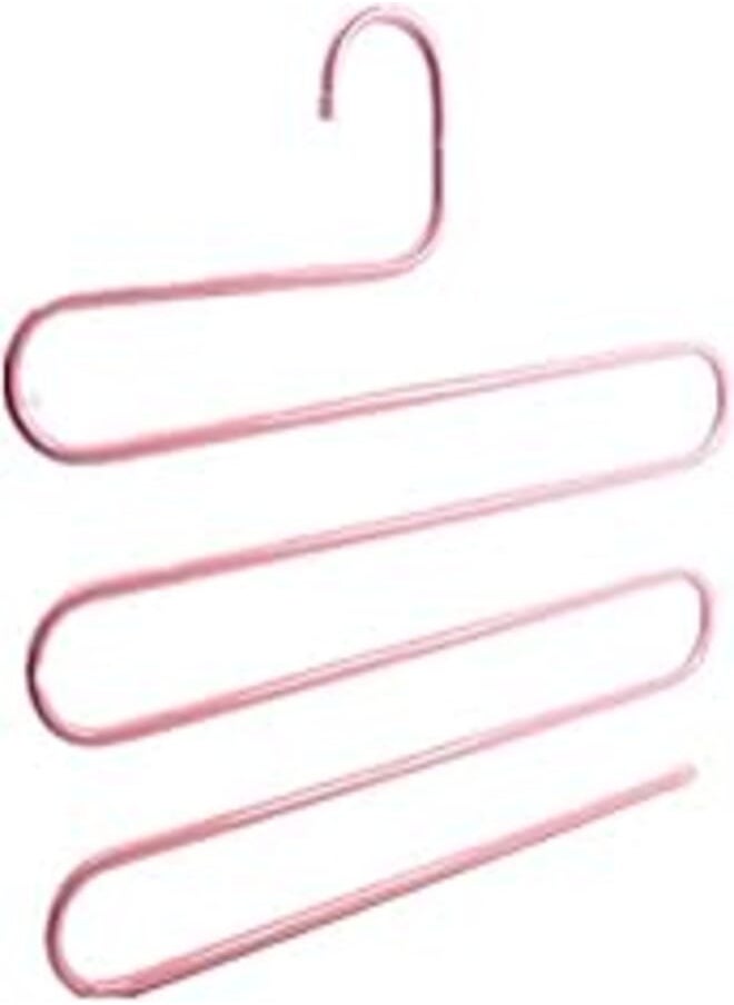OR - 3 pcs S-shaped 5 Layers Trousers Hanger Rack Bathroom Kitchen organizer Pants Holder Tie Rack for Clothes Hanger Stainless Steel - Image 1