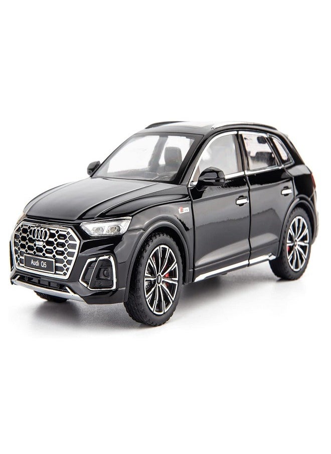 die cast 1/24 Audi Q5 SUV Model Car, Zinc Alloy Pull Back Toy car with Sound and Light for Kids & Adults Gift (Black)  - Image 2