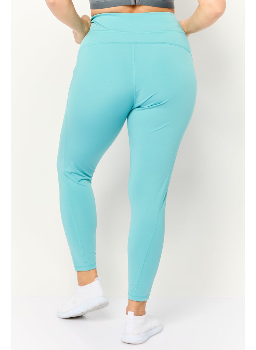 PUMA Women Sportswear Fit Outdoor Tights, Turquoise  - Image 4