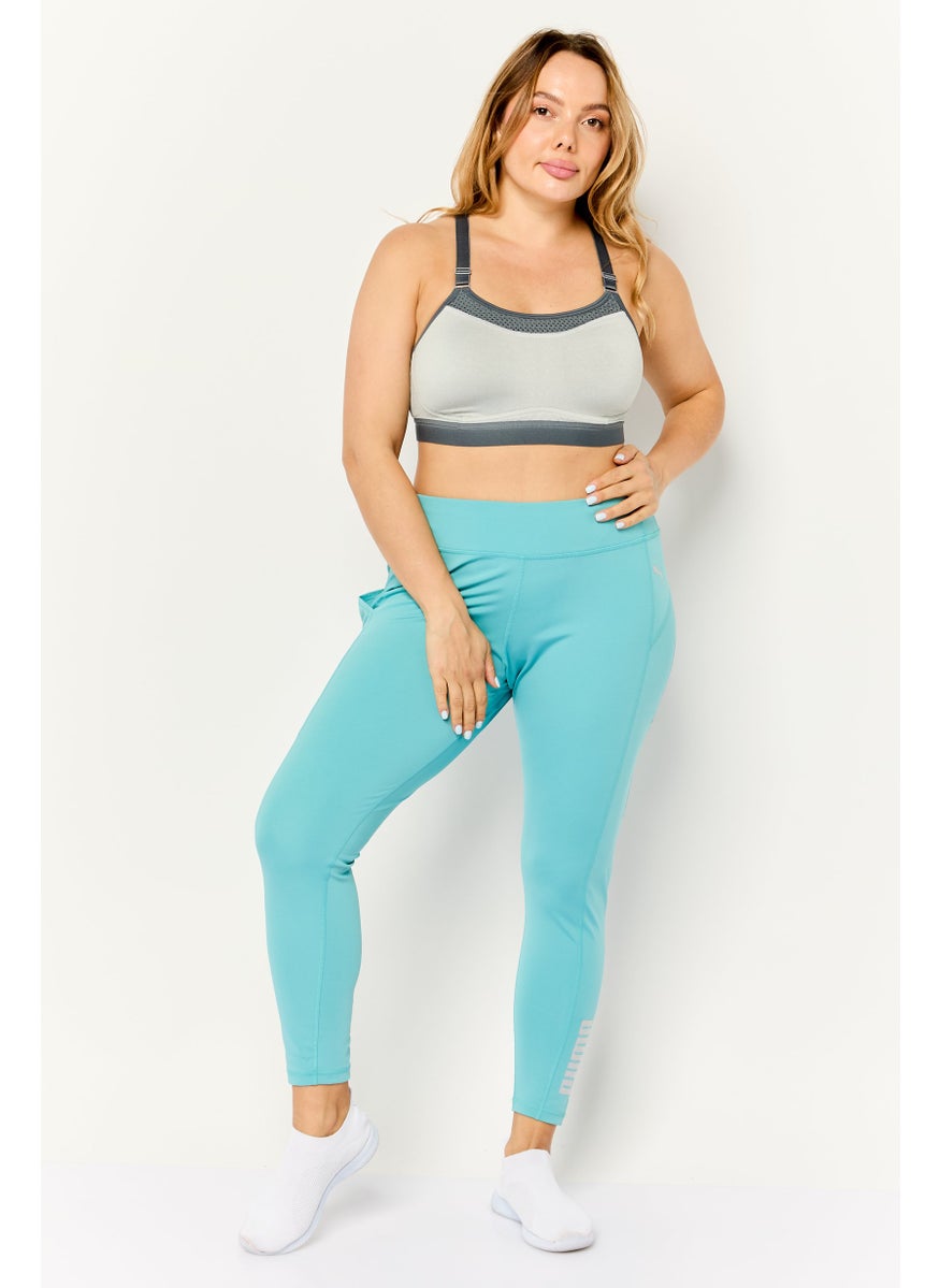 PUMA Women Sportswear Fit Outdoor Tights, Turquoise  - Image 2