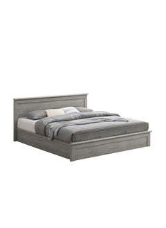 DANUBE HOME Raymond 150x200 Queen Bed Sturdy Modern Design Wooden Double Bed Frame Furniture Quiet & Comfortable Beds Made In Malaysia L 170 x W 210 x H 93 cm Grey Oak  - Image 2