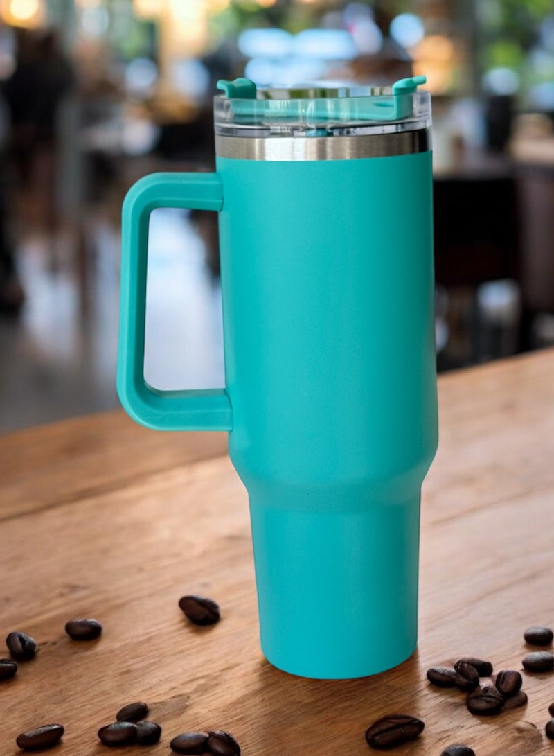 OLUDENIZ 1200 ML Stainless Steel Mug with Leak-Proof Lid and Ergonomic Handle - Double Wall Insulation for Hot and Cold Drinks  - Image 5