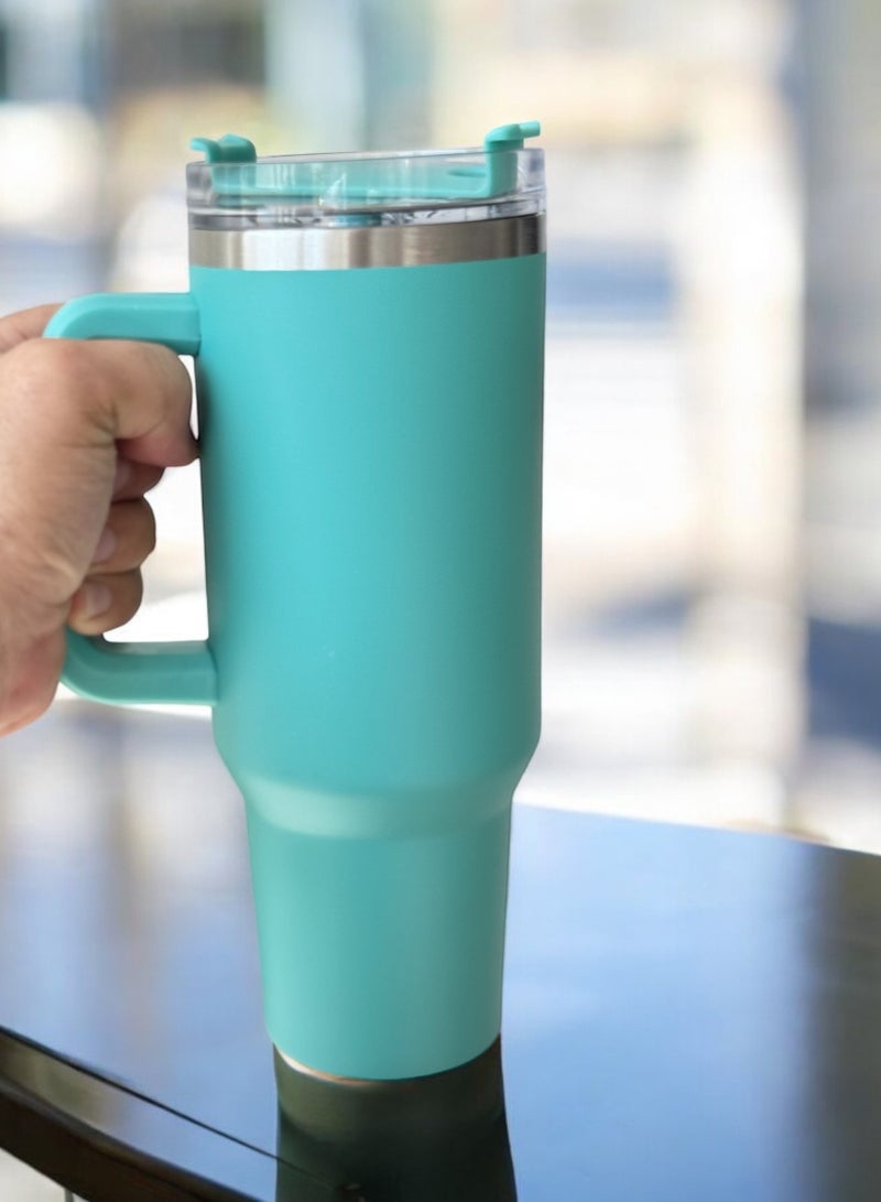 OLUDENIZ 1200 ML Stainless Steel Mug with Leak-Proof Lid and Ergonomic Handle - Double Wall Insulation for Hot and Cold Drinks  - Image 3