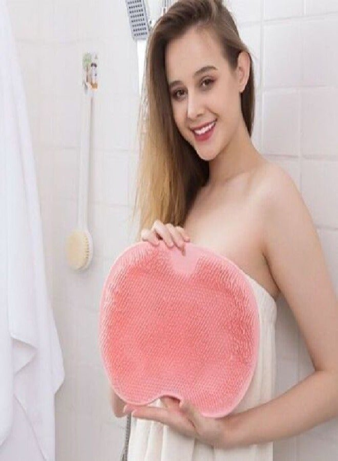 Silicone Foot Scrubber for Shower Floor, Foot Scrubbing Mat for Shower, Foot and Back Washer, Massage Pad with Suction Cups - Image 1