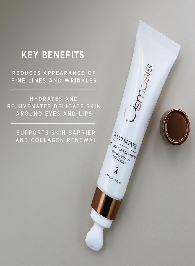 Osmosis ILLUMINATE Hydrating and Firming Eye & Lip Treatment with Niacinamide and Peptides for Aging, Dry, and Tired Skin, 0.43 fl oz - Image 3