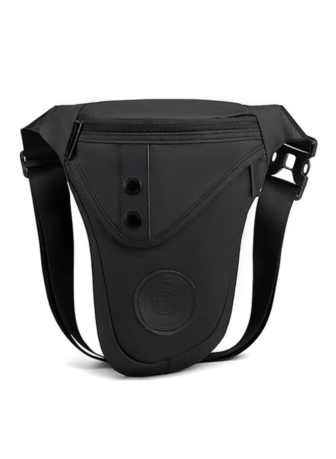 Leg Bag for Men Packs, Women Men’s Outdoor Thigh Bags Motorcycle Ride Sling Bag for Camping Hiking Cycling Riding, Multifunctional Outdoor Cycling Gaiter Waist Bag, Black, 1 Pcs - Image 1