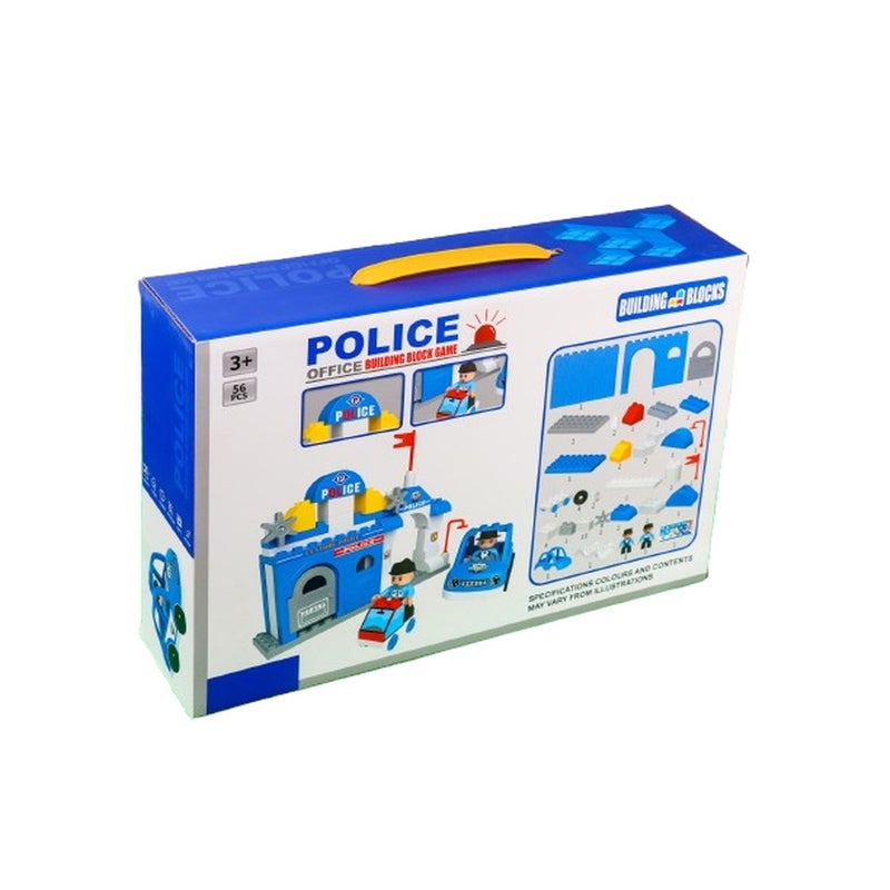 Police Office Building Block Game 56 Pieces - 1101 - Image 1