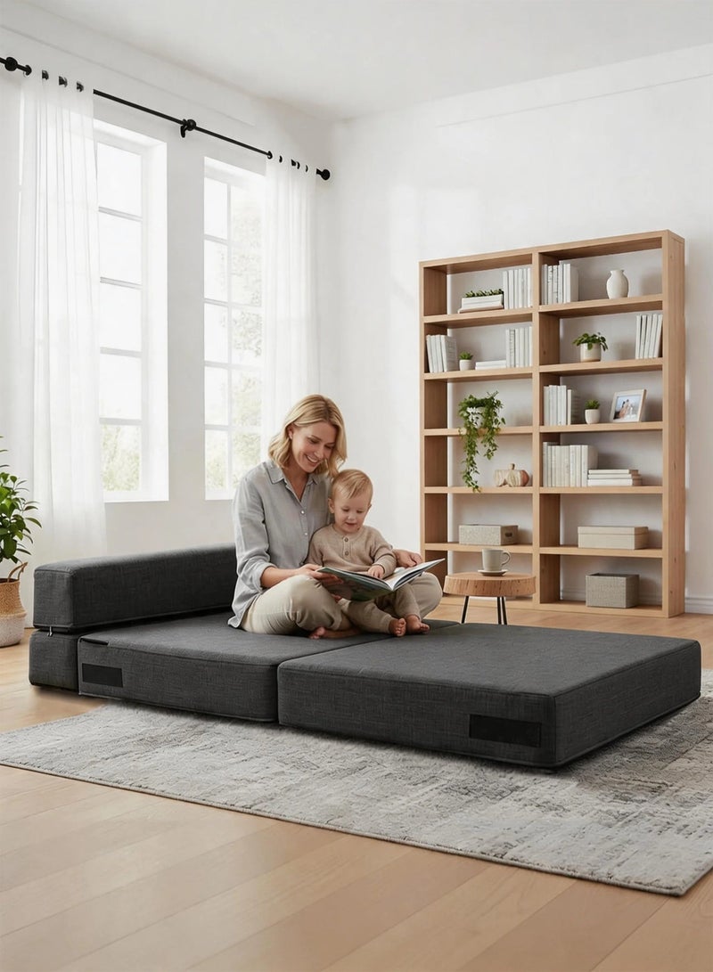 TELANPU Multifunctional Sofa Bed: With 3 Modes Folding, Stylish Design, Space-Saving, Premium Comfort, and Smart Packaging. - Image 5