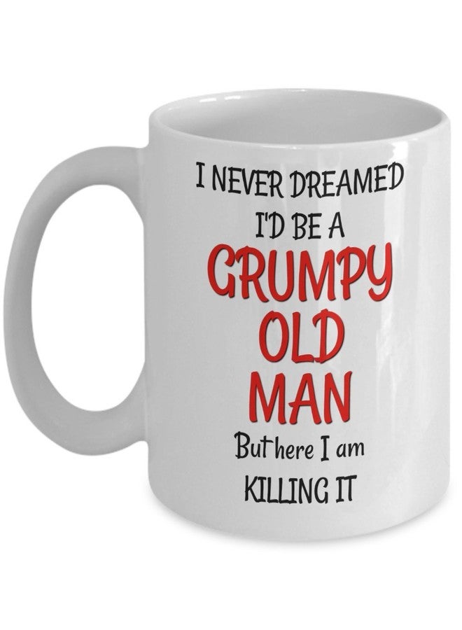 Love This Mug كوب الرجل العجوز العابس - هدية عيد ميلاد طريفة للزوج أو الزوجة في الخمسين أو الستين أو السبعين - كوب قهوة أو شاي ساخر ومضحك سعة 11 أونصة - Image 1
