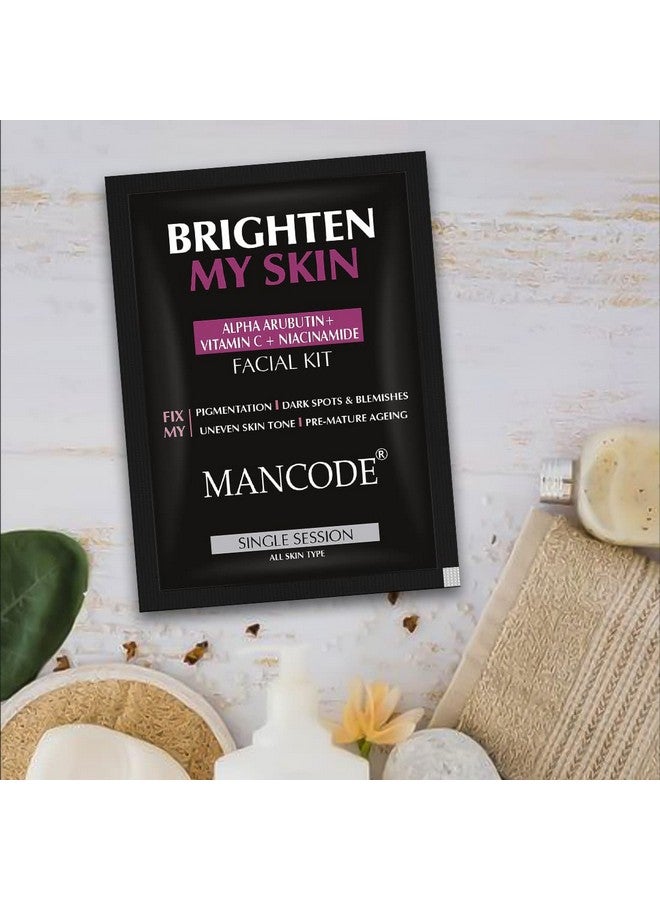 MAN CODE Mancode Brighten My Skin Facial Kit For Men | Salon-Like Glowing Skin In 6 Easy Steps | Improves Skin Texture | Instant Glow | Suitable For All Skin Types - 3 x 58 G (Pack of 3) - Image 5
