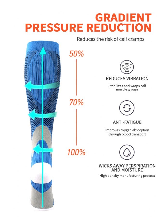 GROIC 3 Pack Elite Basketball Crew Socks for Men, Soft Long Calf Baseball Socks  Athletic Running Socks Men's Basketball  Long Sock Sports Outdoor Socks Compression Sock  - Image 2