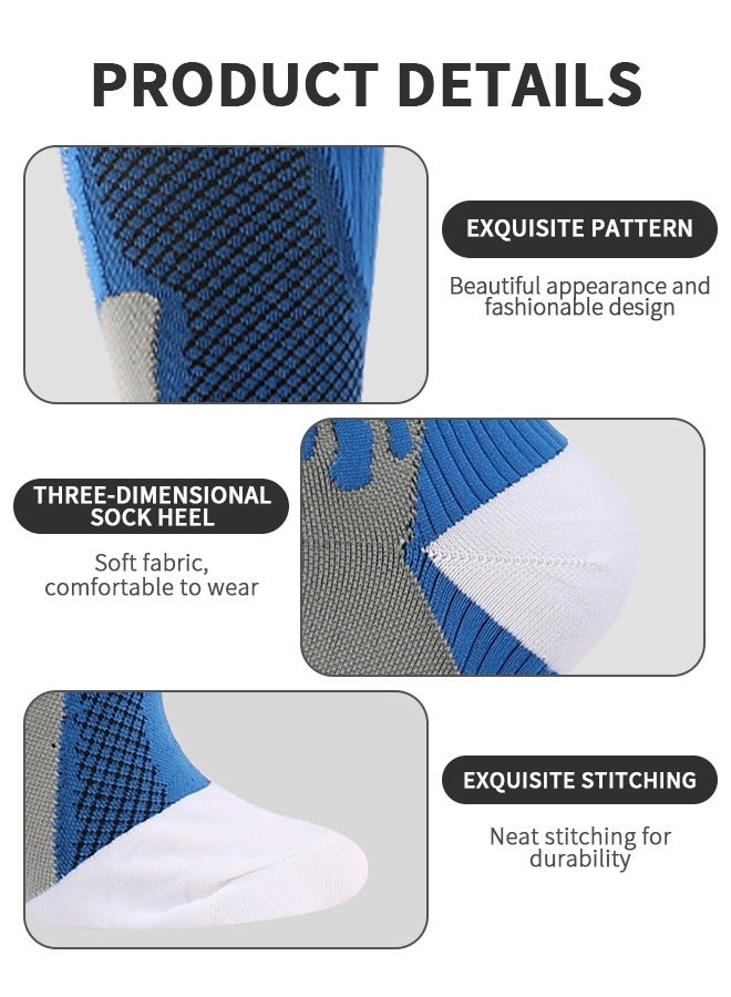 GROIC 3 Pack Elite Basketball Crew Socks for Men, Soft Long Calf Baseball Socks  Athletic Running Socks Men's Basketball  Long Sock Sports Outdoor Socks Compression Sock  - Image 3