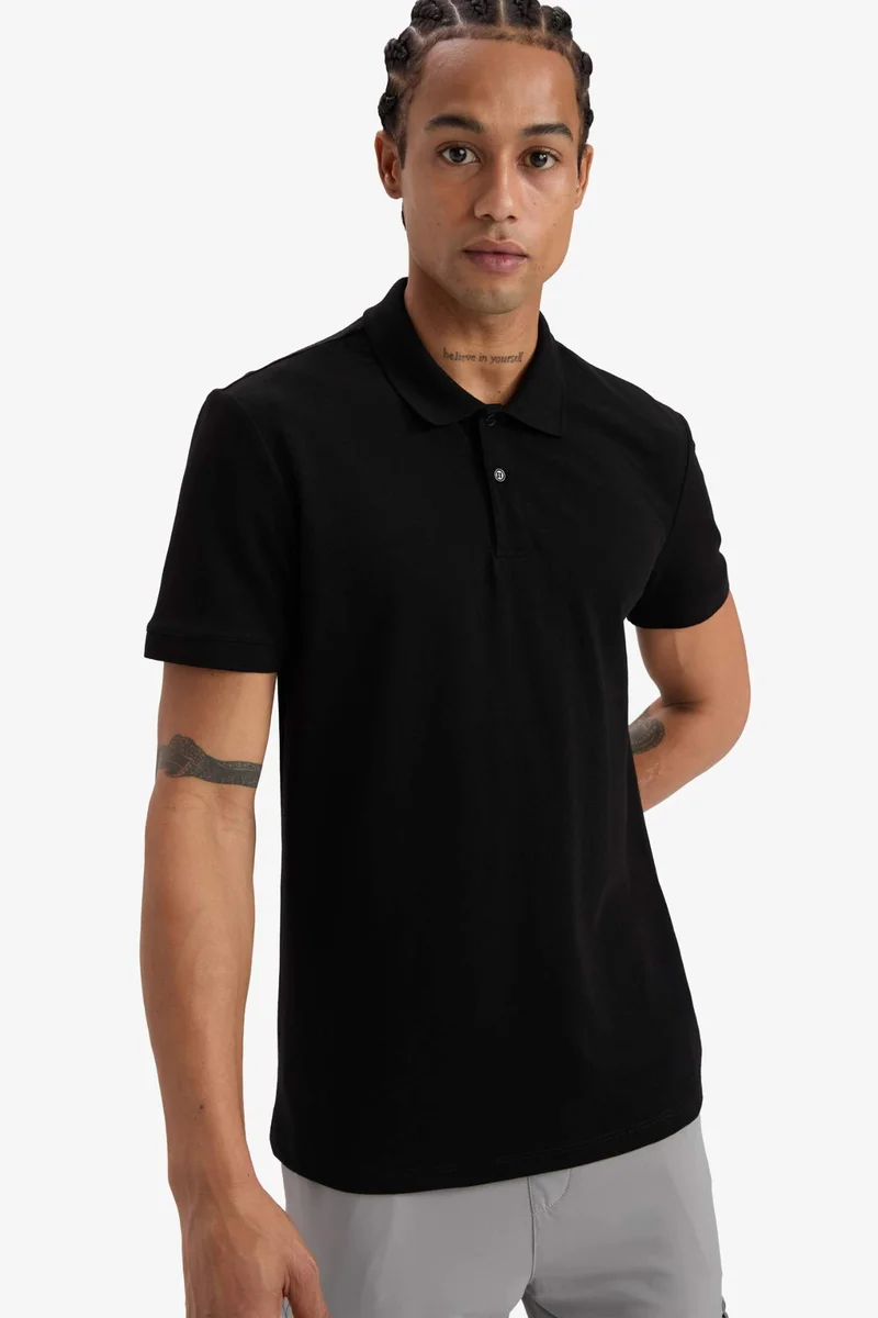 ديفاكتو DeFactoFit Slim Fit Pique Polo T-Shirt