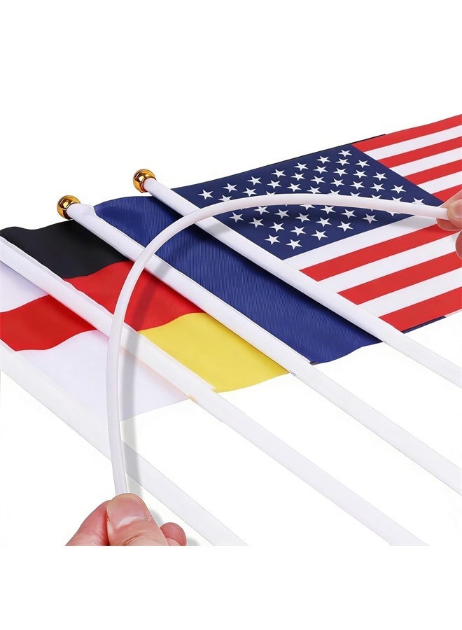 HOMESTAR World Handheld Flags, 48 Countries International Stick Flags -Double Sided Polyester Small World Cup Flag on Stick for 2026 World Cup Olympic International Party Decorations - Image 3