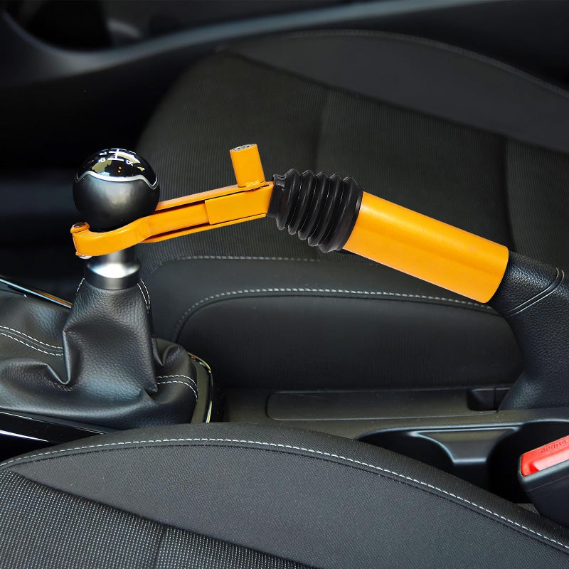 Adjustable Steel Car Handbrake Anti Theft Device Security Lock for Vehicles Trucks - Image 3