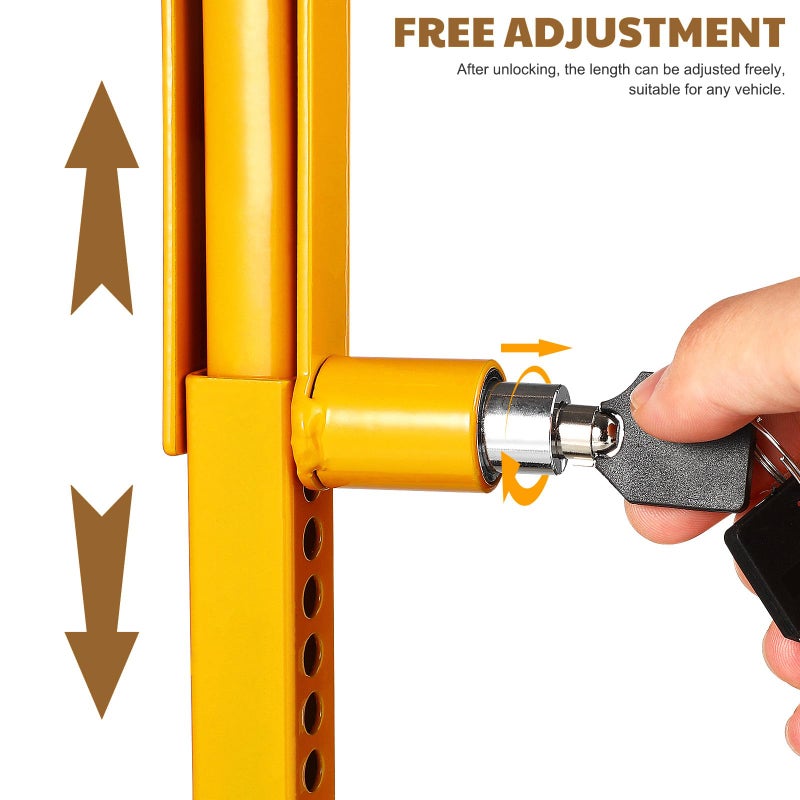 Adjustable Steel Car Handbrake Anti Theft Device Security Lock for Vehicles Trucks - Image 5