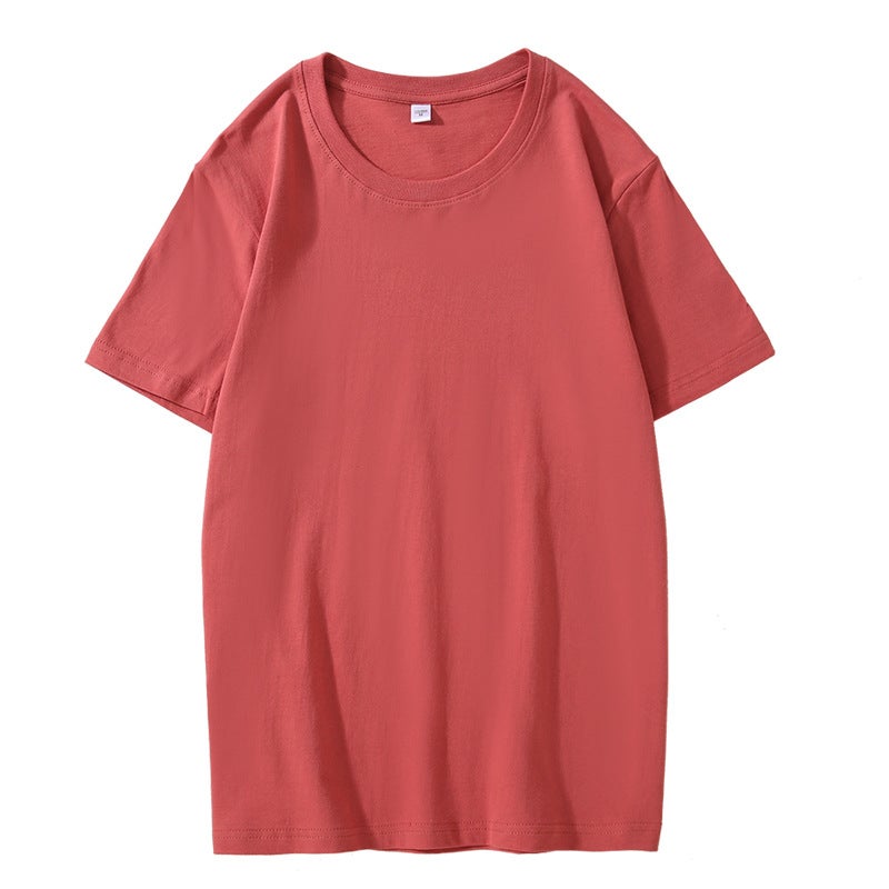 Short-Sleeved Men'S T-Shirt Summer Solid Color Simple Thin Sweat-Absorbent Breathable Round Neck Cotton Loose Casual Half-Sleeve Bottoming Shirt - Image 1