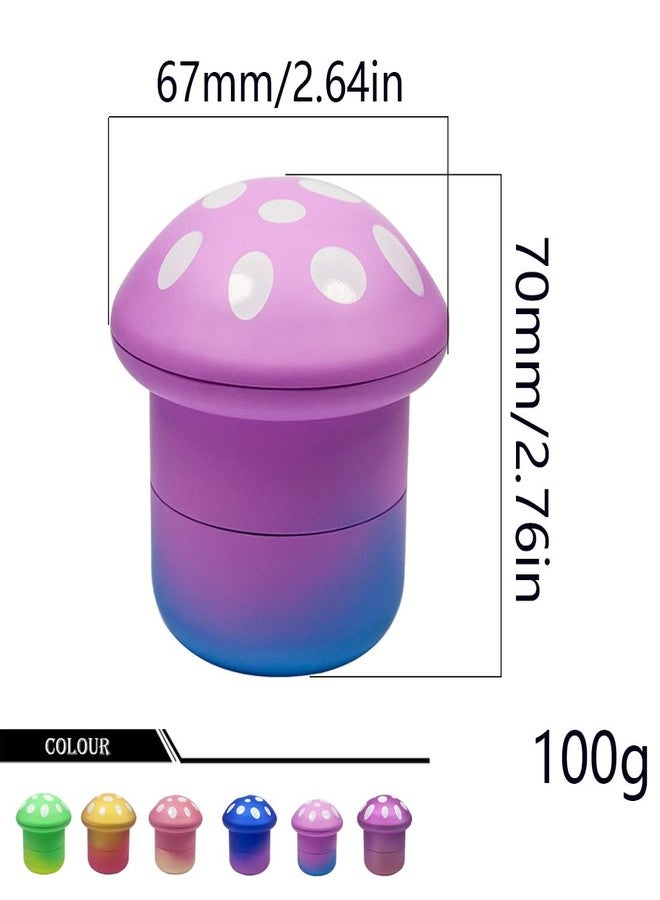VOVOH Grinder【Mushroom Shape】Kitchen Spice, Tea, Pepper Grinder Set, 2.5 * 3 inches, Colorful (Gradient Purple) - Image 4