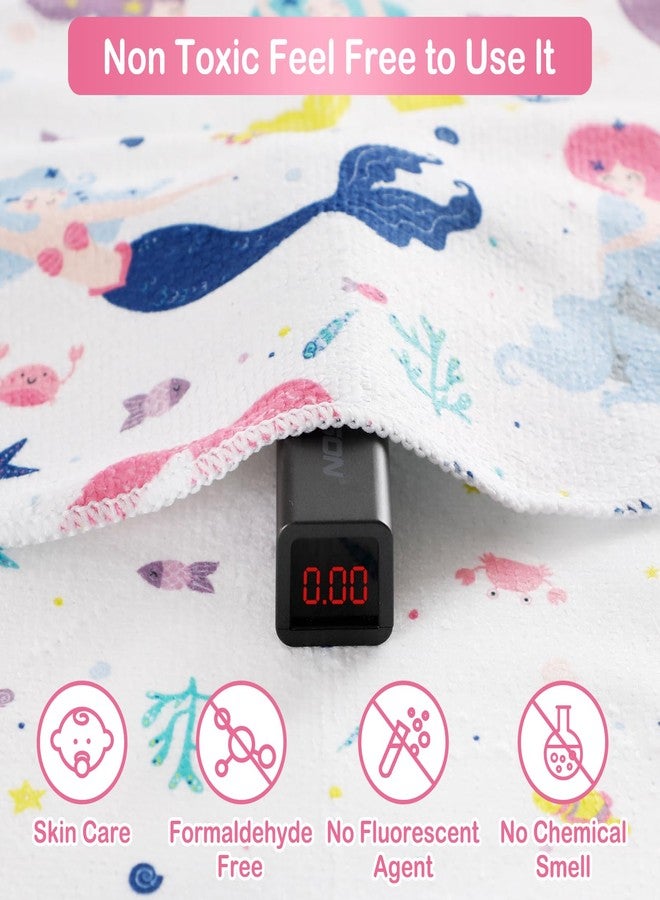 softan Baby Washcloths, 24Pack Baby Wash Cloths Extra Soft & Ultra Absorbent, Baby Towels and Washcloths Face Towels for Unisex Boys Girls Body, Washclothes Gentle on Sensitive Skin, 9x9 Mermaid - Image 4