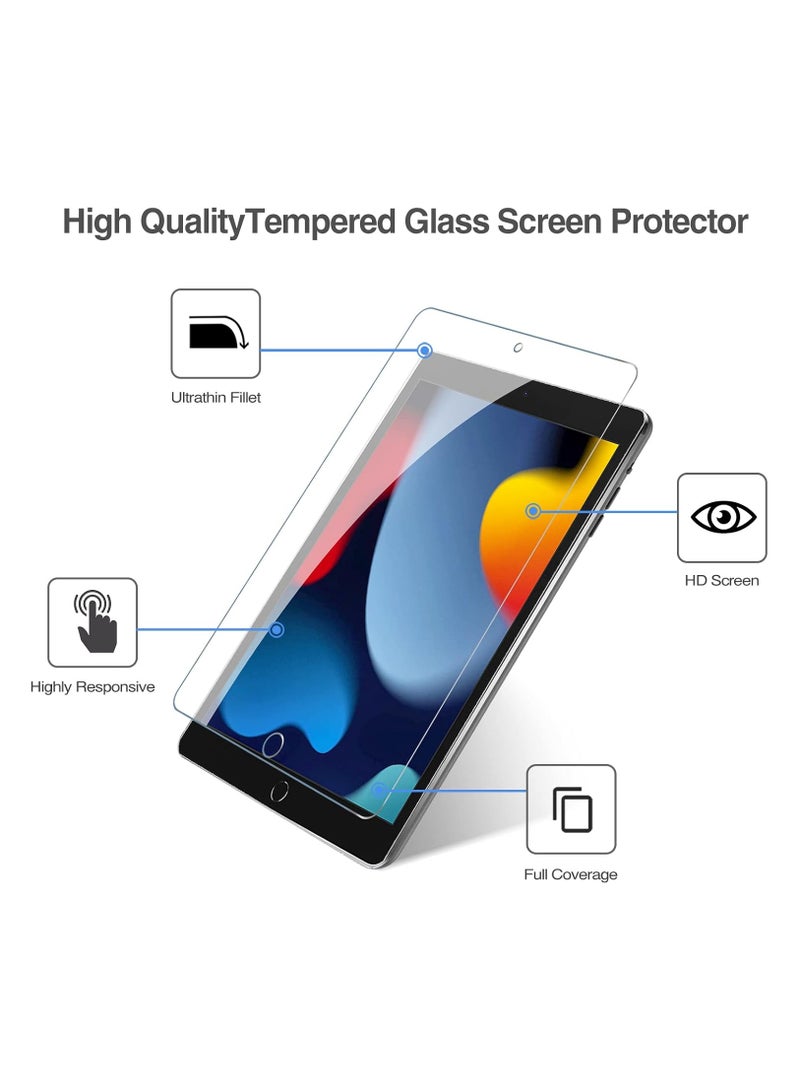 1 Pack Screen Protector for iPad 2021 (9th Generation) 10.2 Inch, Tempered Glass Film Guard - Image 4