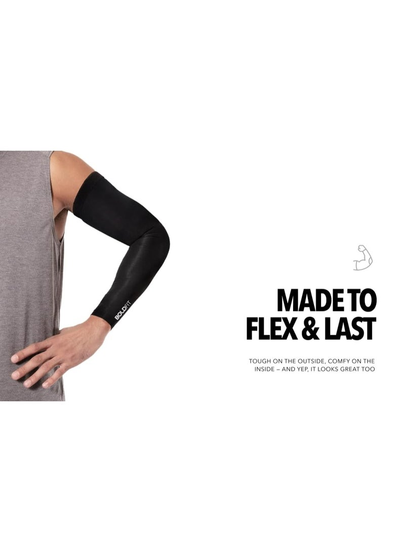 بولد فيت أكمام بولدفيت للذراعين للرجال والنساء، توفر حماية من الأشعة فوق البنفسجية والشمس، وتناسب الأولاد والبنات أثناء الجري وركوب الدراجات والاستخدام الخارجي - زوج واحد - Image 5