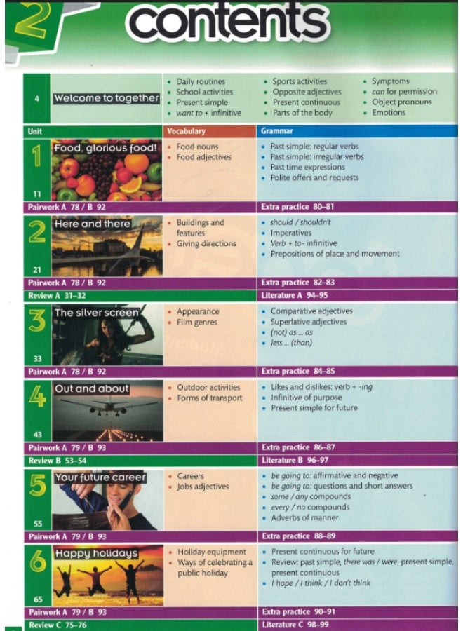 كتاب أكسفورد معًا - دورة اللغة الإنجليزية للمراهقين المستوى الثاني - كتاب عمل الطالب - Image 2