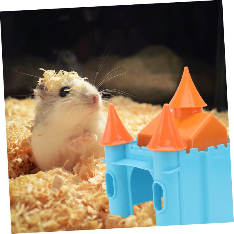 Hamster Hideout House Washable Nest Chinchilla Toys Small Animal Castle Random Color - Image 3