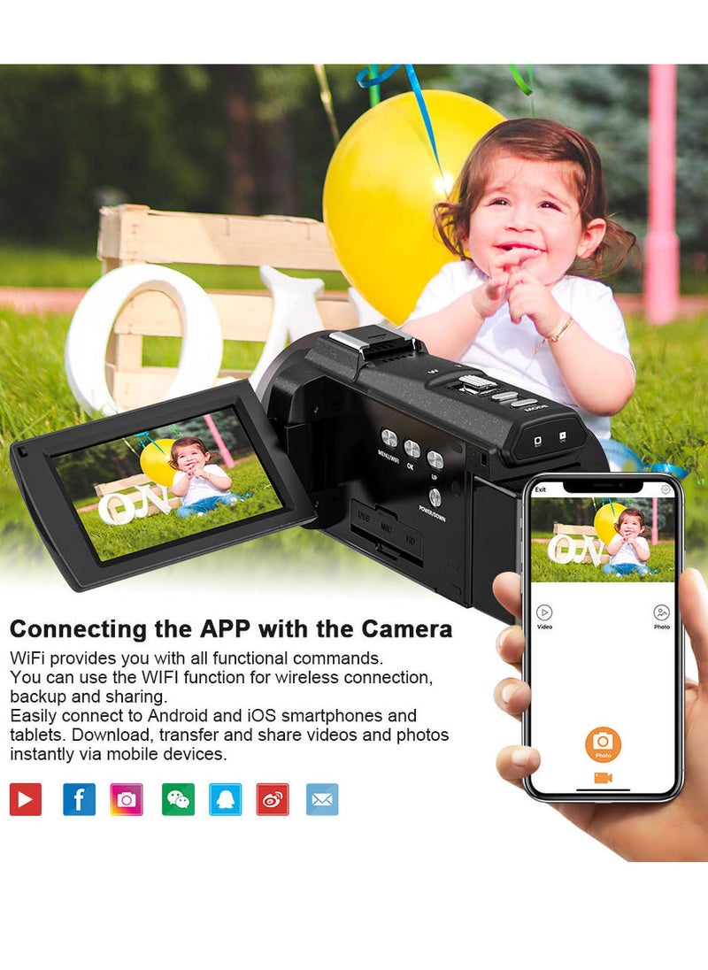 Generic - 4k High-definition Digital Camera WiFi Handheld Photography Sports Camera with 64G Memory Card - Image 1